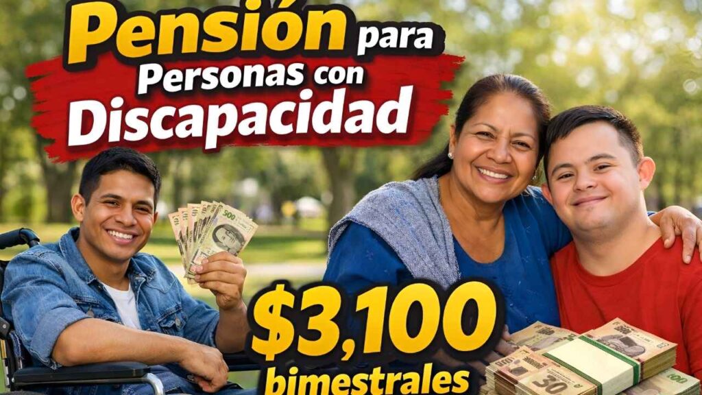 Pensión para Personas con Discapacidad: $3,100 bimestrales, cómo registrarse y fechas de pago marzo 2026