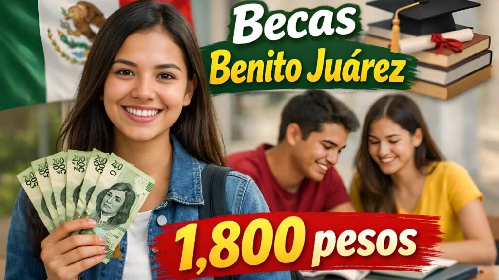 Becas Benito Juárez 1,800 pesos: estudiantes de secundaria, registro en línea y depósitos desde el 28 de febrero 2026